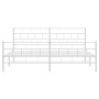 Metallbettgestell mit Kopf- und Fußteil weiß 193x203 cm von vidaXL, Betten und Lattenroste - Ref: Foro24-355732, Preis: 120,1...