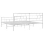 Metallbettgestell mit Kopf- und Fußteil weiß 193x203 cm von vidaXL, Betten und Lattenroste - Ref: Foro24-355732, Preis: 120,1...