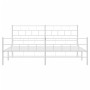 Metallbettgestell mit Kopf- und Fußteil weiß 183x213 cm von vidaXL, Betten und Lattenroste - Ref: Foro24-355731, Preis: 119,6...