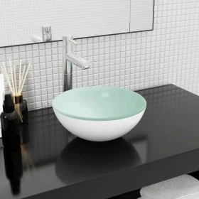 Weißes Waschbecken aus gehärtetem Glas, 30 x 12 cm von vidaXL, Sinkt - Ref: Foro24-345253, Preis: 55,36 €, Rabatt: %