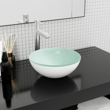 Weißes Waschbecken aus gehärtetem Glas, 30 x 12 cm von vidaXL, Sinkt - Ref: Foro24-345253, Preis: 59,29 €, Rabatt: %