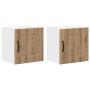Armario de cocina mural 2 pcs Roble artesanal 40 x 31 x 40 cm