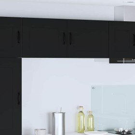 Armario de cocina mural con estante Negro 50 x 31 x 40 cm
