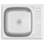 Küchenspüle mit Abtropffläche aus Edelstahl 500x600x155 mm von vidaXL, Sinkt - Ref: Foro24-147230, Preis: 75,01 €, Rabatt: %