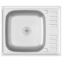 Küchenspüle mit Abtropffläche aus Edelstahl 500x600x155 mm von vidaXL, Sinkt - Ref: Foro24-147230, Preis: 80,37 €, Rabatt: %