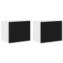 Armario de cocina mural con estante 2 pcs Negro 50 x 31 x 40 cm