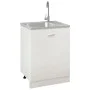 Fregadero de cocina con escurridor acero inox 500x600x155 mm de vidaXL, Fregaderos - Ref: Foro24-147230, Precio: 75,19 €, Des...