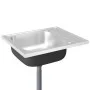 Küchenspüle mit Abtropffläche aus Edelstahl 500x600x155 mm von vidaXL, Sinkt - Ref: Foro24-147230, Preis: 75,01 €, Rabatt: %