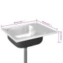 Fregadero de cocina con escurridor acero inox 500x600x155 mm de vidaXL, Fregaderos - Ref: Foro24-147230, Precio: 75,19 €, Des...