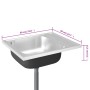 Küchenspüle mit Abtropffläche aus Edelstahl 500x600x155 mm von vidaXL, Sinkt - Ref: Foro24-147230, Preis: 80,37 €, Rabatt: %