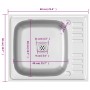 Küchenspüle mit Abtropffläche aus Edelstahl 500x600x155 mm von vidaXL, Sinkt - Ref: Foro24-147230, Preis: 80,37 €, Rabatt: %