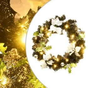 Christmas wreath with green LED lights 60 cm PVC by vidaXL, Christmas lights - Ref: Foro24-321518, Price: 20,50 €, Discount: %