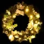 Corona de Navidad con luces LED verde 60 cm PVC de vidaXL, Luces de Navidad - Ref: Foro24-321518, Precio: 20,50 €, Descuento: %
