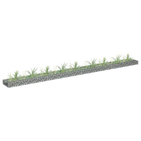 Arriate de gaviones de acero galvanizado 360x30x10 cm en Maceteros y jardineras | Comprar online en Foro24