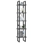 Estantería de 5 niveles madera de ingeniería gris 40x30x175 cm