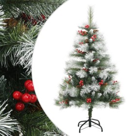 Árbol de Navidad artificial con piñas y bayas 120 cm