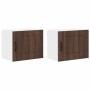 Armario de cocina mural 2 pcs Roble Marrón 50 x 31 x 40 cm