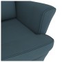 Schaukelstuhl mit Beinen aus Kautschukholz und blauem Samt von vidaXL, Schaukelstühle - Ref: Foro24-329362, Preis: 220,43 €, ...