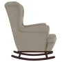 Rocking chair light gray velvet rubber wood legs by vidaXL, Rocking chairs - Ref: Foro24-329363, Price: 219,75 €, Discount: %