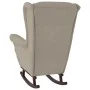Rocking chair light gray velvet rubber wood legs by vidaXL, Rocking chairs - Ref: Foro24-329363, Price: 219,75 €, Discount: %