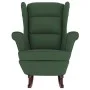 Rocking chair wooden legs rubber velvet dark green by vidaXL, Rocking chairs - Ref: Foro24-329365, Price: 262,82 €, Discount: %