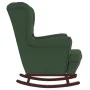 Rocking chair wooden legs rubber velvet dark green by vidaXL, Rocking chairs - Ref: Foro24-329365, Price: 262,82 €, Discount: %