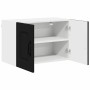 Armario de cocina mural con estante 2 pcs Negro 60 x 31 x 40 cm
