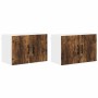 Armario de cocina mural 2 pcs Roble ahumado 60 x 31 x 40 cm
