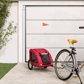 Haustier-Fahrradanhänger, Eisen-Oxford-Stoff, Rot von vidaXL, Kinderwagen für Haustiere - Ref: Foro24-93957, Preis: 101,06 €,...