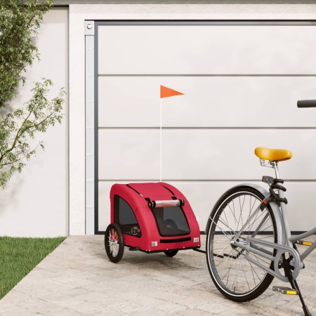 Haustier-Fahrradanhänger, Eisen-Oxford-Stoff, Rot von vidaXL, Kinderwagen für Haustiere - Ref: Foro24-93957, Preis: 101,06 €,...