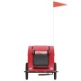 Haustier-Fahrradanhänger, Eisen-Oxford-Stoff, Rot von vidaXL, Kinderwagen für Haustiere - Ref: Foro24-93957, Preis: 101,06 €,...
