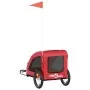 Remolque de bicicleta mascotas hierro tela Oxford rojo de vidaXL, Cochecitos para mascotas - Ref: Foro24-93957, Precio: 97,10...