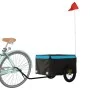 Remolque para bicicleta hierro negro y azul 30 kg de vidaXL, Remolques para bicicletas - Ref: Foro24-94079, Precio: 83,44 €, ...