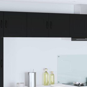 Armario de cocina mural con estante Negro 80 x 31 x 40 cm