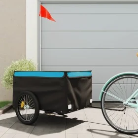 Remolque para bicicleta hierro negro y azul 45 kg de vidaXL, Remolques para bicicletas - Ref: Foro24-94093, Precio: 86,96 €, ...