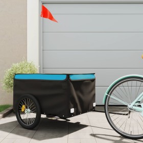 Schwarz-blauer Fahrradanhänger aus Eisen, 45 kg von vidaXL, Fahrradanhänger - Ref: Foro24-94093, Preis: 87,12 €, Rabatt: %