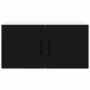 Armario de cocina mural con estante Negro 80 x 31 x 40 cm