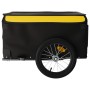 Schwarz-gelber Fahrradanhänger aus Eisen, 45 kg von vidaXL, Fahrradanhänger - Ref: Foro24-94085, Preis: 81,23 €, Rabatt: %