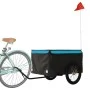 Remolque para bicicleta hierro negro y azul 45 kg de vidaXL, Remolques para bicicletas - Ref: Foro24-94093, Precio: 86,96 €, ...