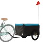 Schwarz-blauer Fahrradanhänger aus Eisen, 45 kg von vidaXL, Fahrradanhänger - Ref: Foro24-94093, Preis: 87,36 €, Rabatt: %
