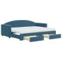 Sofá cama nido con cajones terciopelo azul 80x200 cm de vidaXL, Camas y somieres - Ref: Foro24-3197365, Precio: 451,03 €, Des...