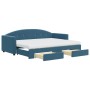 Sofá cama nido con cajones terciopelo azul 80x200 cm de vidaXL, Camas y somieres - Ref: Foro24-3197365, Precio: 450,43 €, Des...
