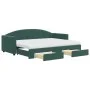 Sofá cama nido con cajones terciopelo verde oscuro 80x200 cm de vidaXL, Camas y somieres - Ref: Foro24-3197368, Precio: 461,4...