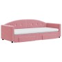 Sofá cama nido con cajones terciopelo rosa 80x200 cm de vidaXL, Camas y somieres - Ref: Foro24-3197369, Precio: 458,69 €, Des...