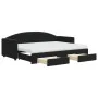 Trundle sofa bed with drawers black velvet 80x200 cm by vidaXL, Beds and slatted bases - Ref: Foro24-3197370, Price: 456,59 €...