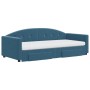 Trundle sofa bed with drawers blue velvet 90x200 cm by vidaXL, Beds and slatted bases - Ref: Foro24-3197372, Price: 477,30 €,...