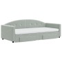 Trundle sofa bed with drawers light gray velvet 90x200 cm by vidaXL, Beds and slatted bases - Ref: Foro24-3197373, Price: 465...