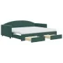 Sofá cama nido con cajones terciopelo verde oscuro 90x200 cm de vidaXL, Camas y somieres - Ref: Foro24-3197375, Precio: 477,9...