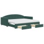 Sofá cama nido con cajones terciopelo verde oscuro 90x200 cm de vidaXL, Camas y somieres - Ref: Foro24-3197375, Precio: 475,9...