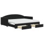 Trundle sofa bed with drawers black velvet 90x200 cm by vidaXL, Beds and slatted bases - Ref: Foro24-3197377, Price: 463,07 €...